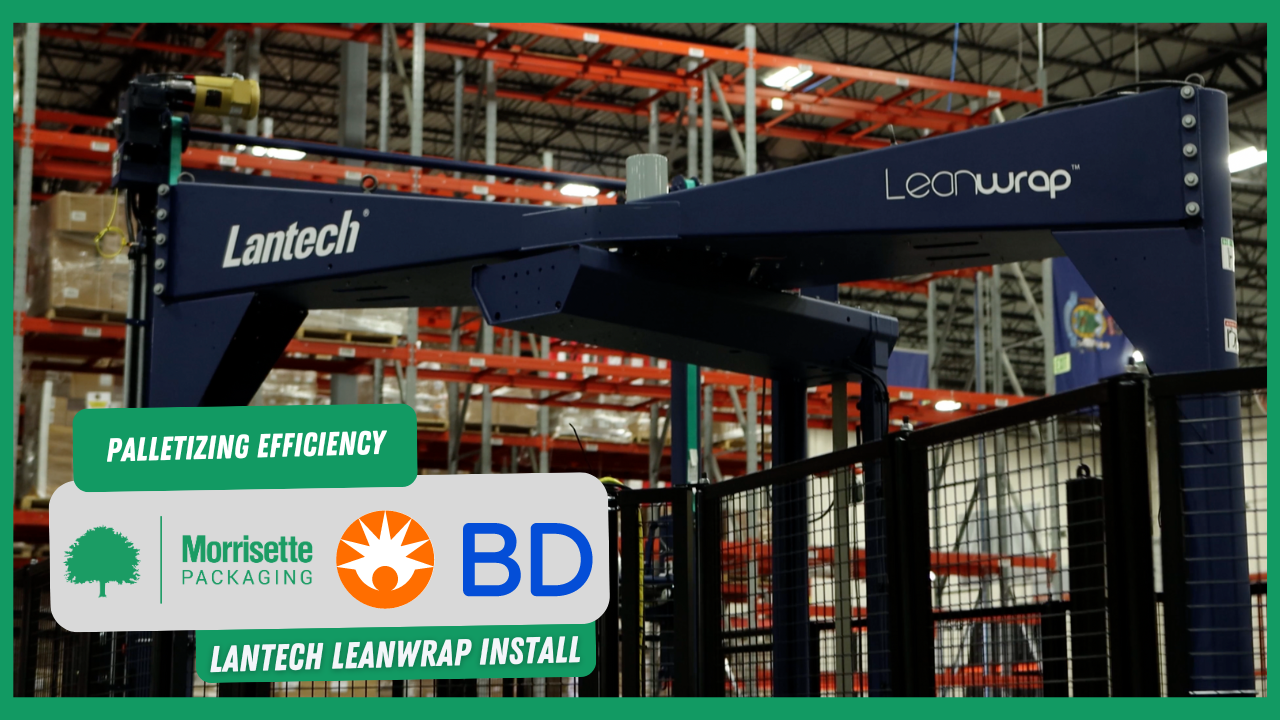A Lantech LeanWrap machine is shown following installation and service by Morrisette Packaging.