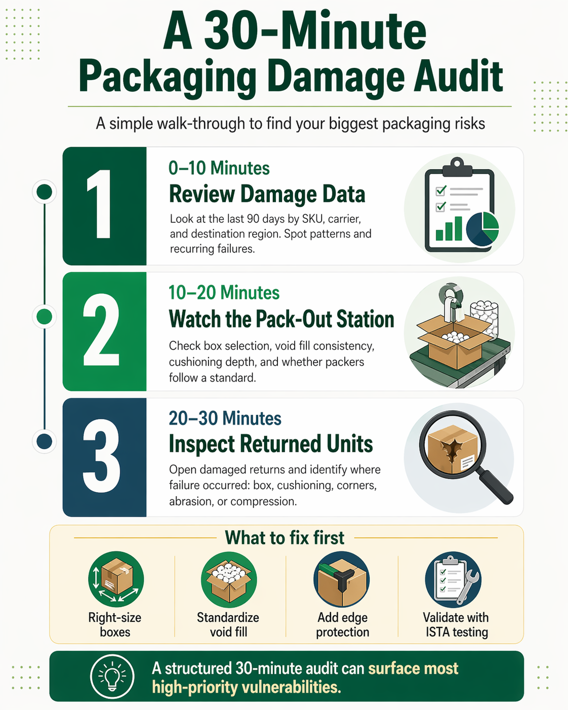 Packaging strategies to reduce shipping damage